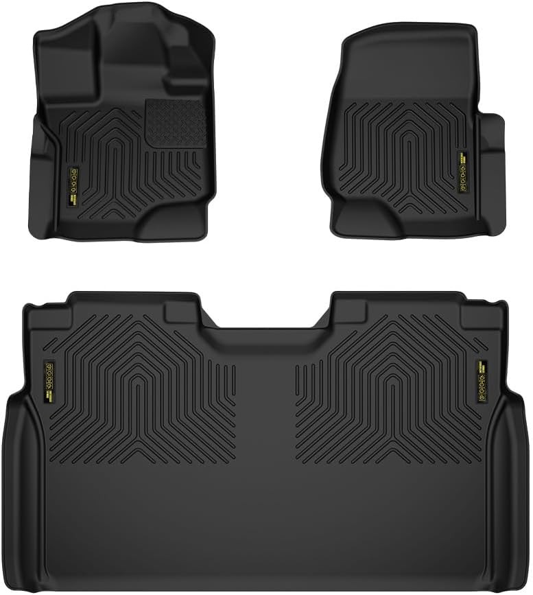 3D TPE Floor Mats Fit For 2015-2026 Ford F-150 SuperCrew All Weather Liners