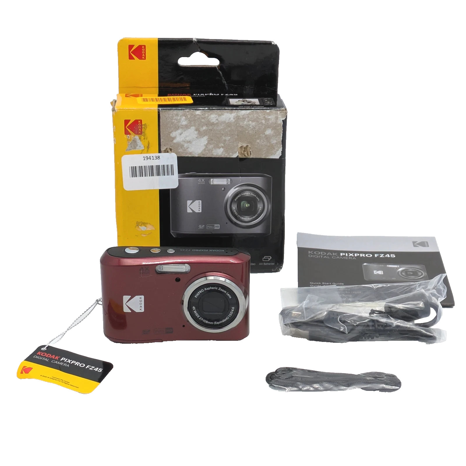 Kodak PIXPRO FZ45 16MP Digital Camera- Red