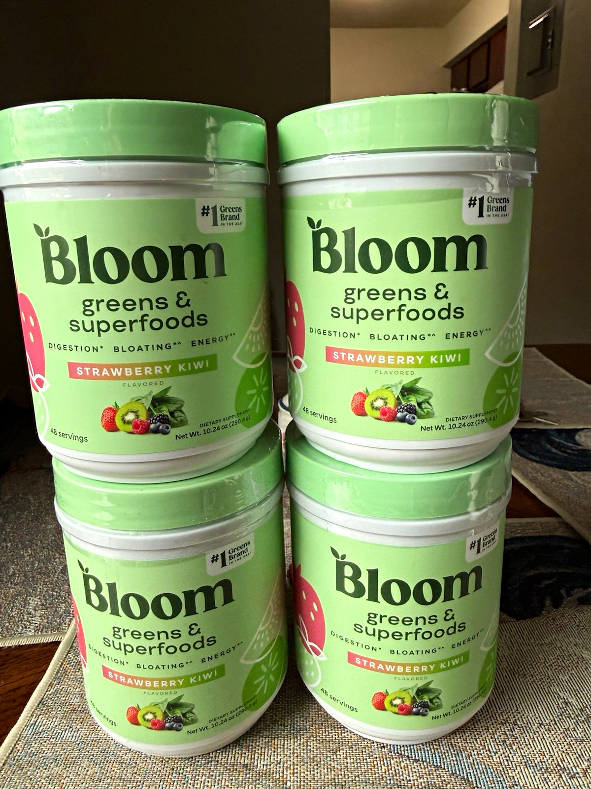 Bloom Greens & Superfoods Powder Strawberry Kiwi 48 Servings 10.24 oz
