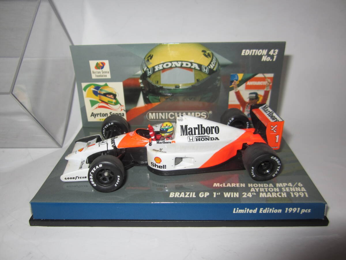 MINICHAMPS McLaren MP4/6 Honda Senna Brazil GP Winner Mint JAPAN