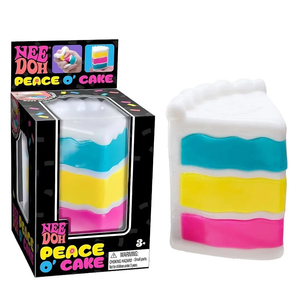 NeeDoh Peace O Cake Squishy Sensory Stress Toy Squeeze Fidget Cake Schylling