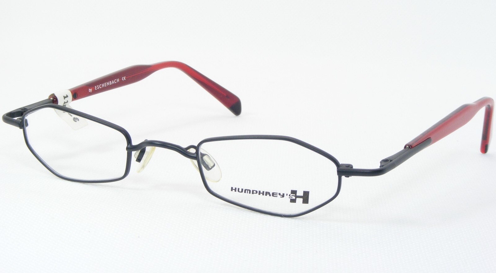 Vintage HUMPHREY\'S 2576 10 MATT BLACK /RED EYEGLASSES GLASSES FRAME 43-23-135mm