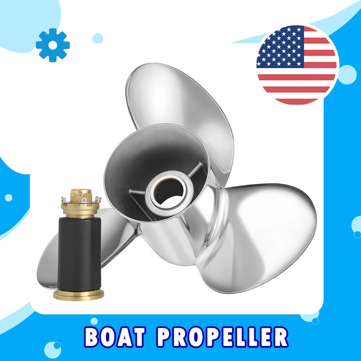15 x 14 Stainless Boat Propeller Fit Mercury 135-300Hp / Alpha ONE 15 Spline RH