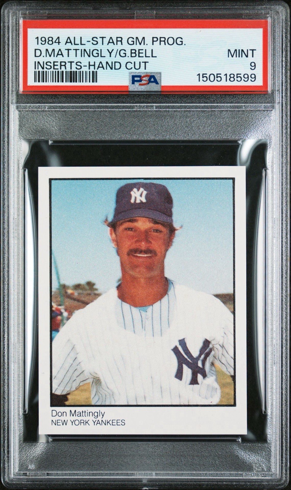 1984 Don Mattingly RC PSA 9 MINT Rare v Donruss All-Star Game Insert Rookie Card 1984 Don Mattingly RC PSA 9 MINT Rare v Donruss All-Star Game Insert Rookie Card
