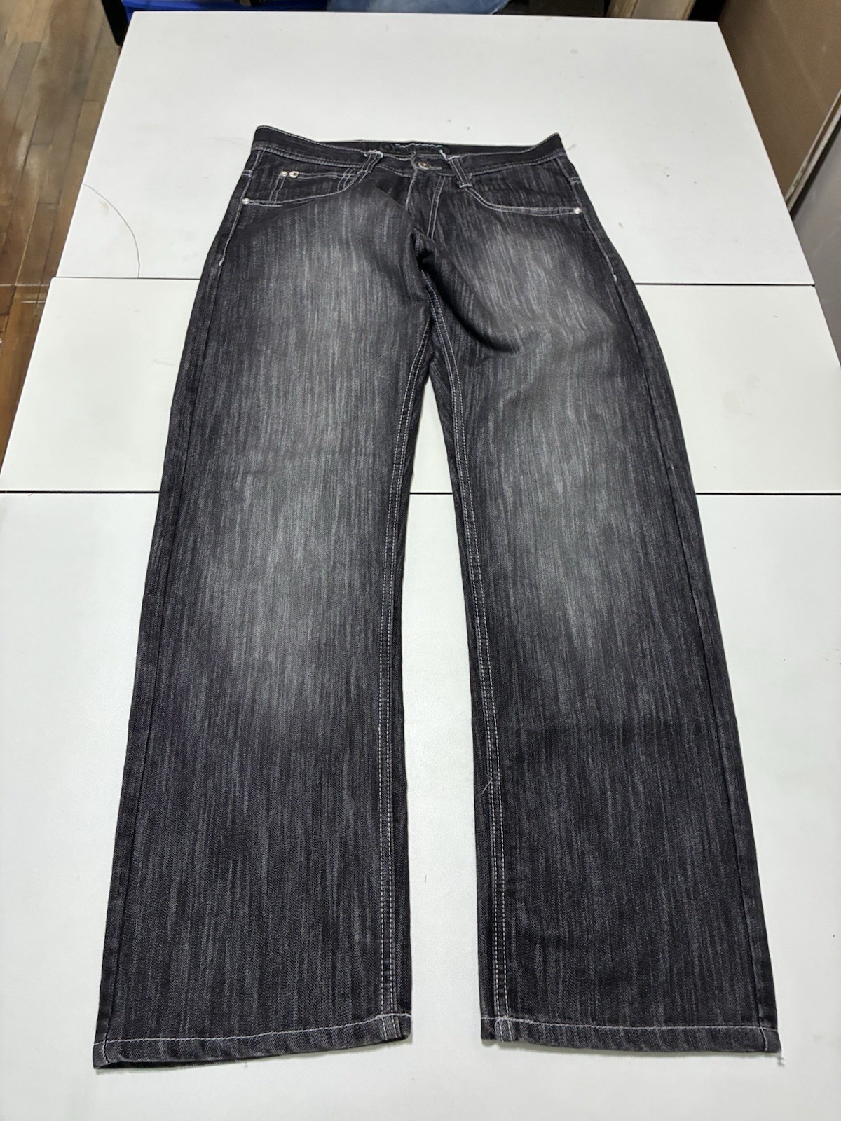 Vintage Southpole Jeans 32x32 Black Wash Baggy Tan Tab Y2K Skater Grunge Cyber Vintage Southpole Jeans 32x32 Black Wash Baggy Tan Tab Y2K Skater Grunge Cyber