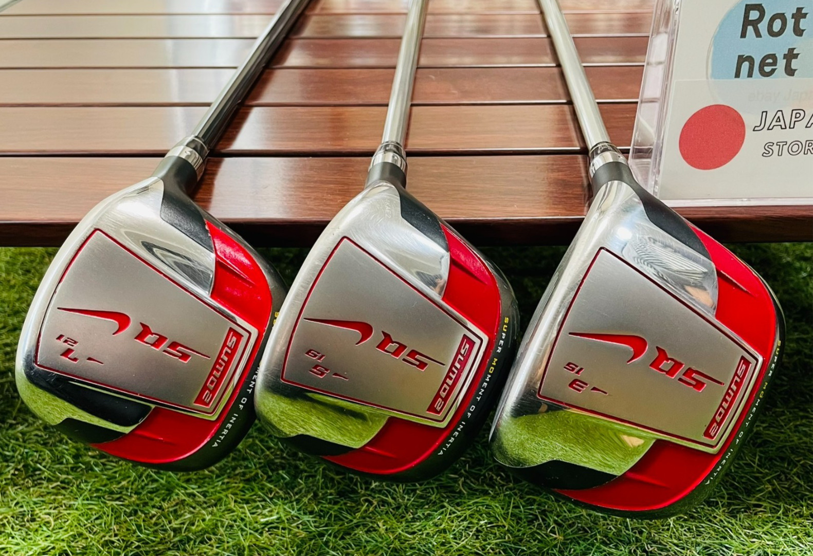 Nike SQ SUMO2 Set 3w 5w 7w 3Pcs S Flex Red Color Version RH Golf Clubs Japan