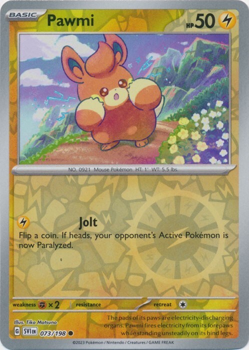 PO-05 Reverse Holo Pawmi - 073/198 Common SV Scarlet & Violet Base Set PO-05 Reverse Holo Pawmi - 073/198 Common SV Scarlet & Violet Base Set