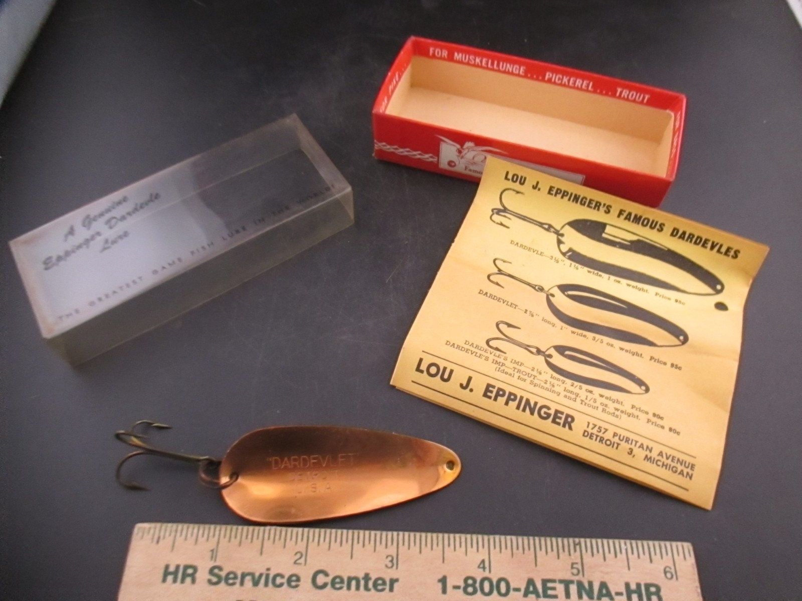 Vintage Original NOS Eppinger Daredevlet Lure 124 In Matching Box NOS Mint Vintage Original NOS Eppinger Daredevlet Lure 124 In Matching Box NOS Mint