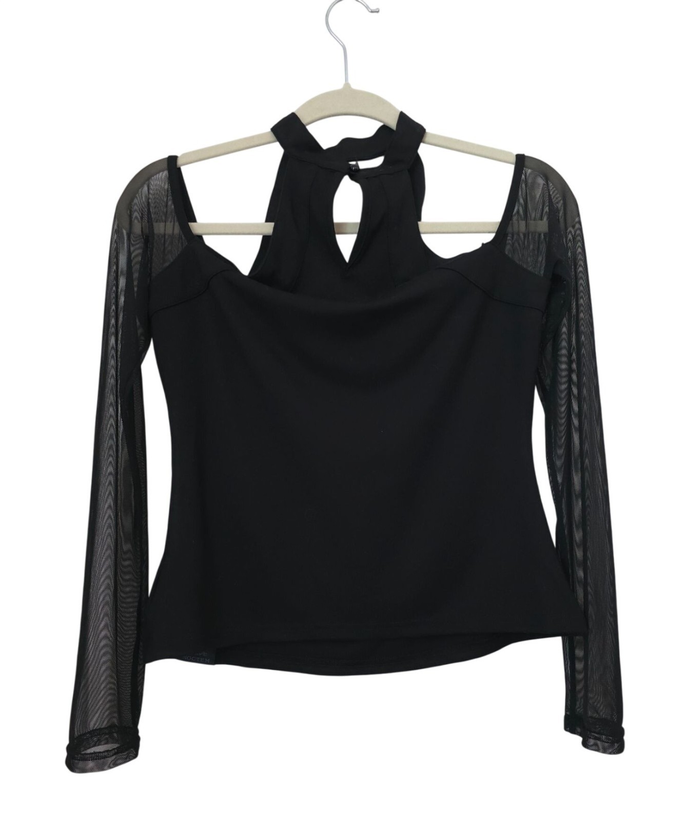 NWT Killstar x Kihilist Only Consolation Black Long Sheer Sleeve Top Sz M