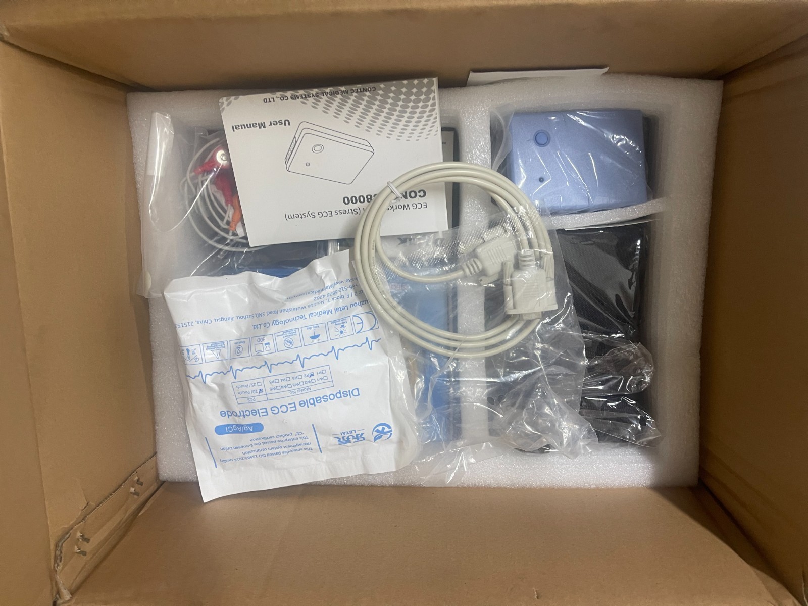 Contec 8000S Wireless Stress Test  ECG EKG Analysis Kit W/D-Link 11N USB New