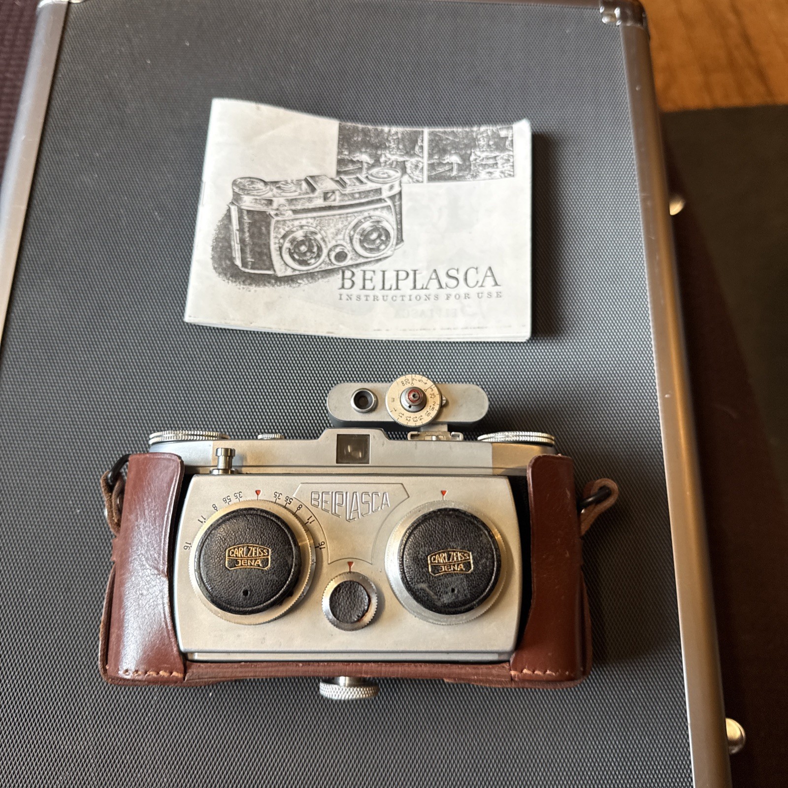 Vintage Belplasca Stereo Camera #02699 Carl Zeiss Jena Tessar 37.5 Lenses Manual