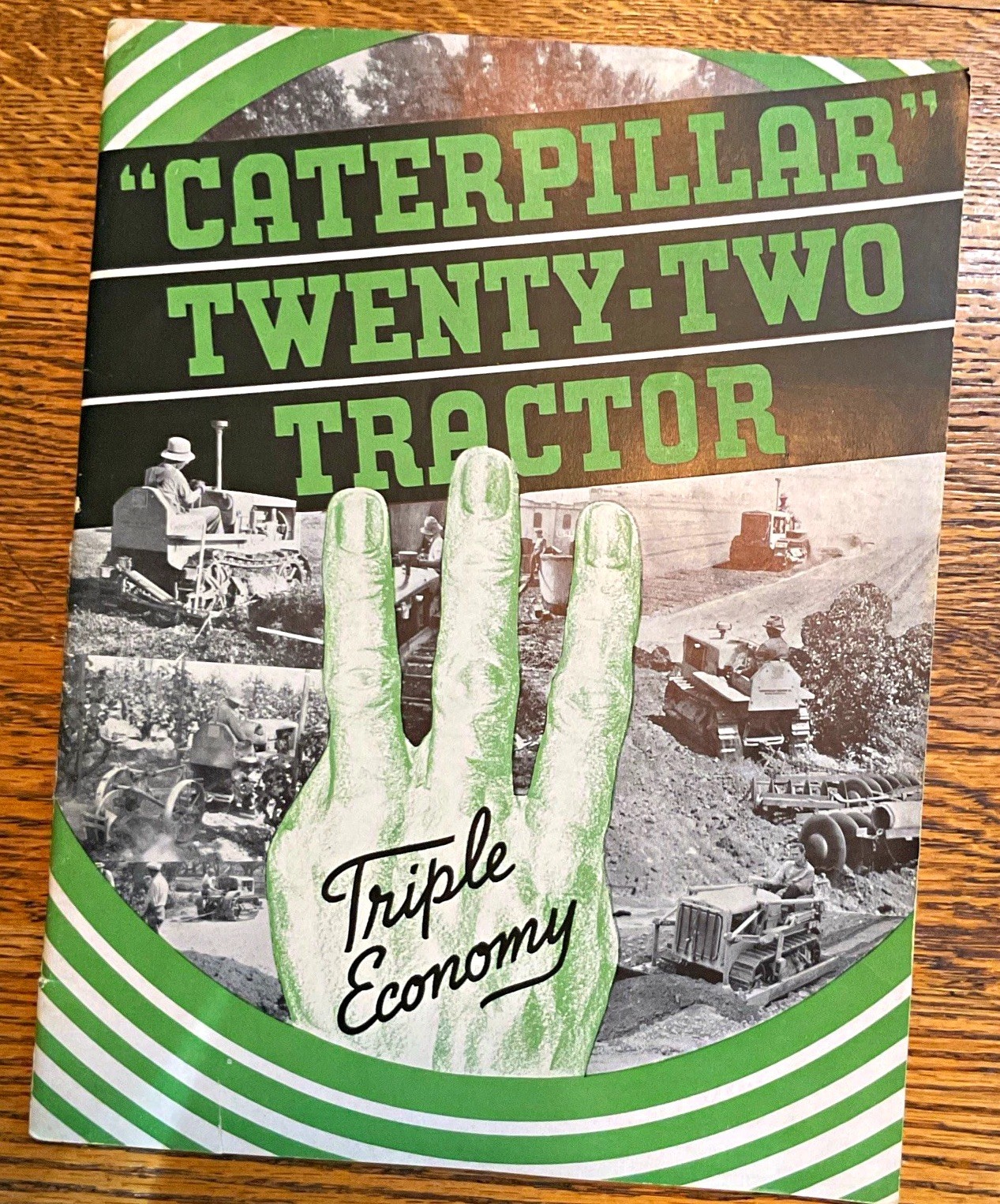 Caterpillar Twenty-Two 22 Tractor Triple Economy Advertising Brochure