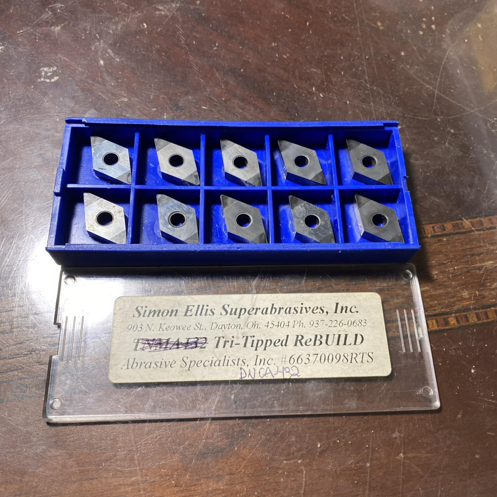 Qty.10 Simon Ellis DNGA432 CBN Tipped Insert D-T (E21) Qty.10 Simon Ellis DNGA432 CBN Tipped Insert D-T (E21)