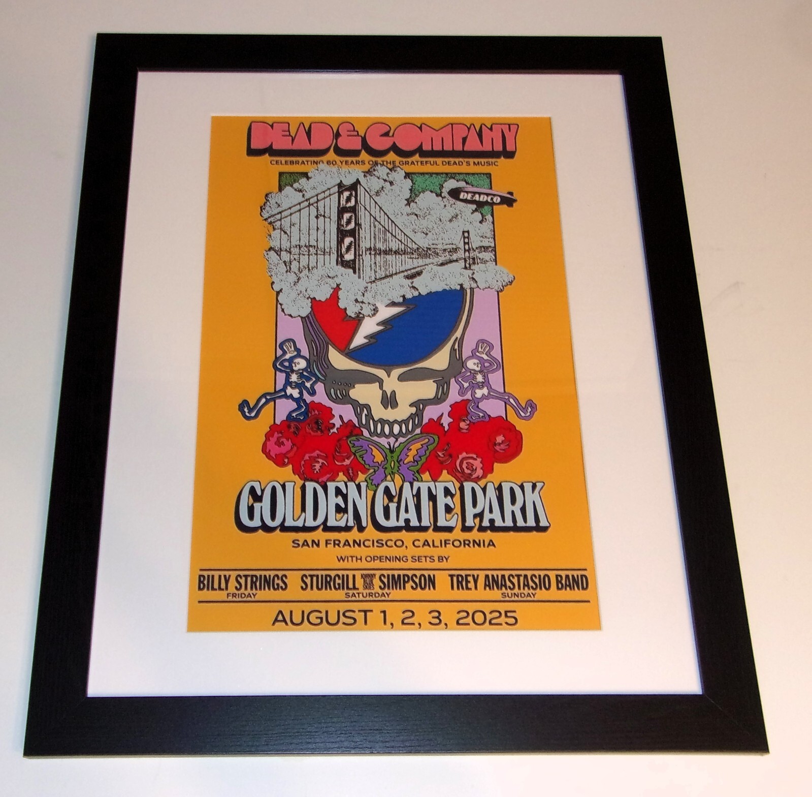 FRAMED Grateful Dead 2025 San Francisco 60th Anniversary Dead & Co Weir 23