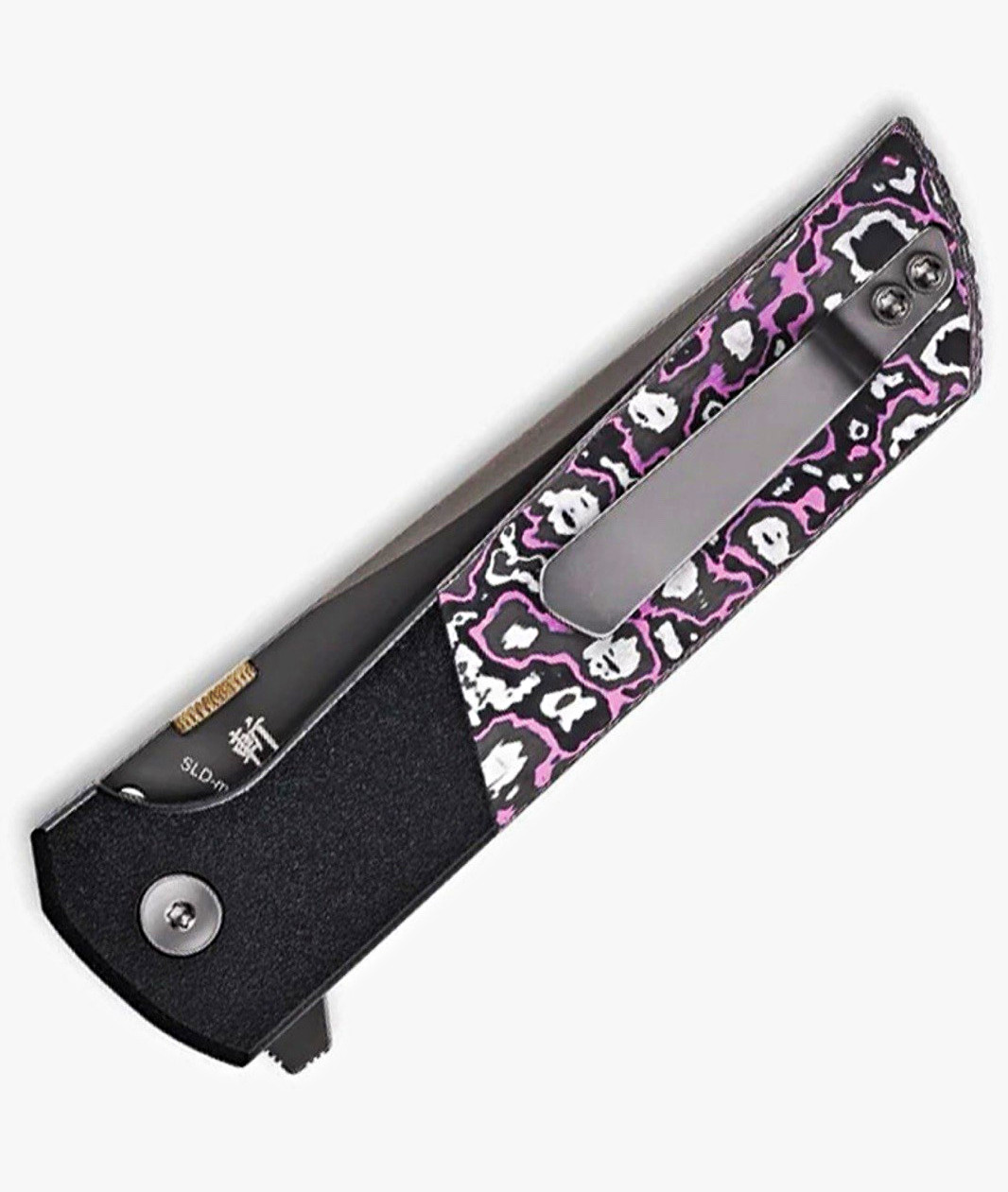 Kershaw Leek Assisted Pocketknife Black Blade Purple/White Aluminum Handle Clip Kershaw Leek Assisted Pocketknife Black Blade Purple/White Aluminum Handle Clip