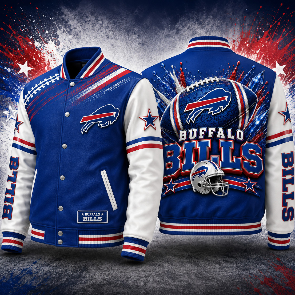 Buffalo The MAFIA Bills Baseball Jacket - ALL PRINT