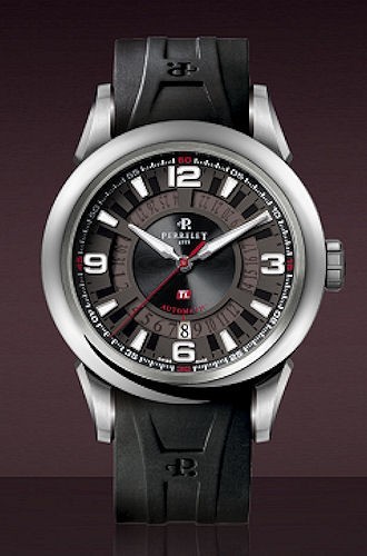 Perrelet Titanium  Classic 3 Hand Watch A5007/1 Preowned Excellent Condition