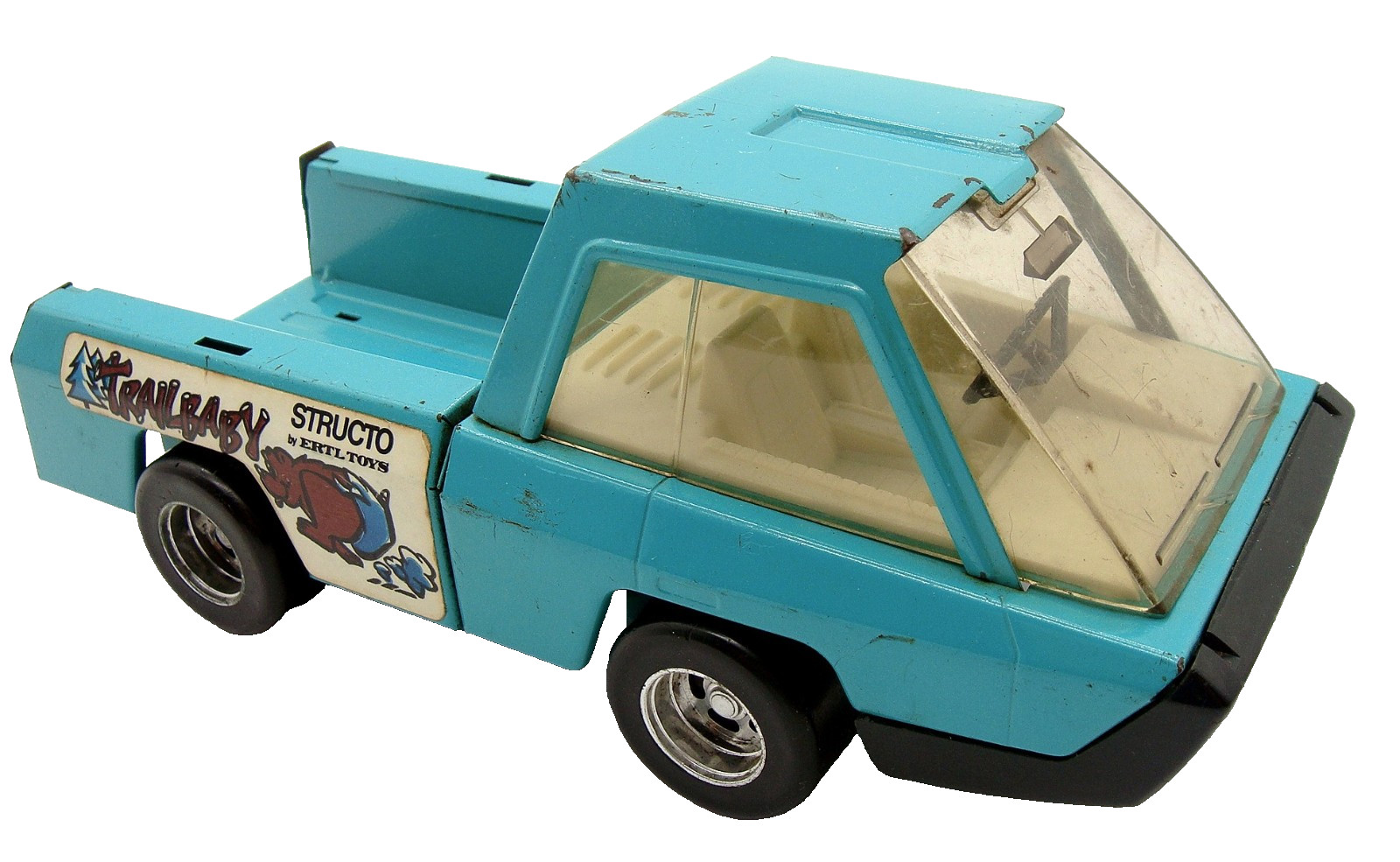 Vintage Structo Trail Baby Toy Truck Pressed Steel Blue Green