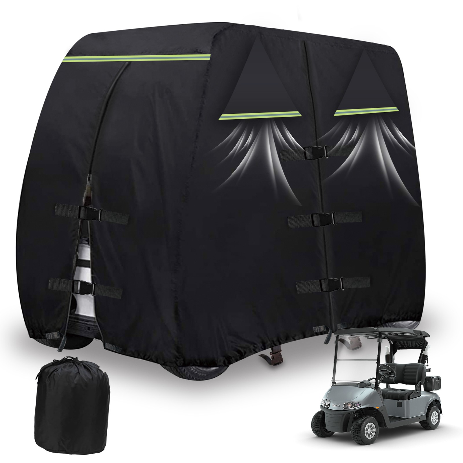 NEW Waterproof Golf Cart Covers 112 inch For 4 Passenger 2 Passenger Heavy Duty