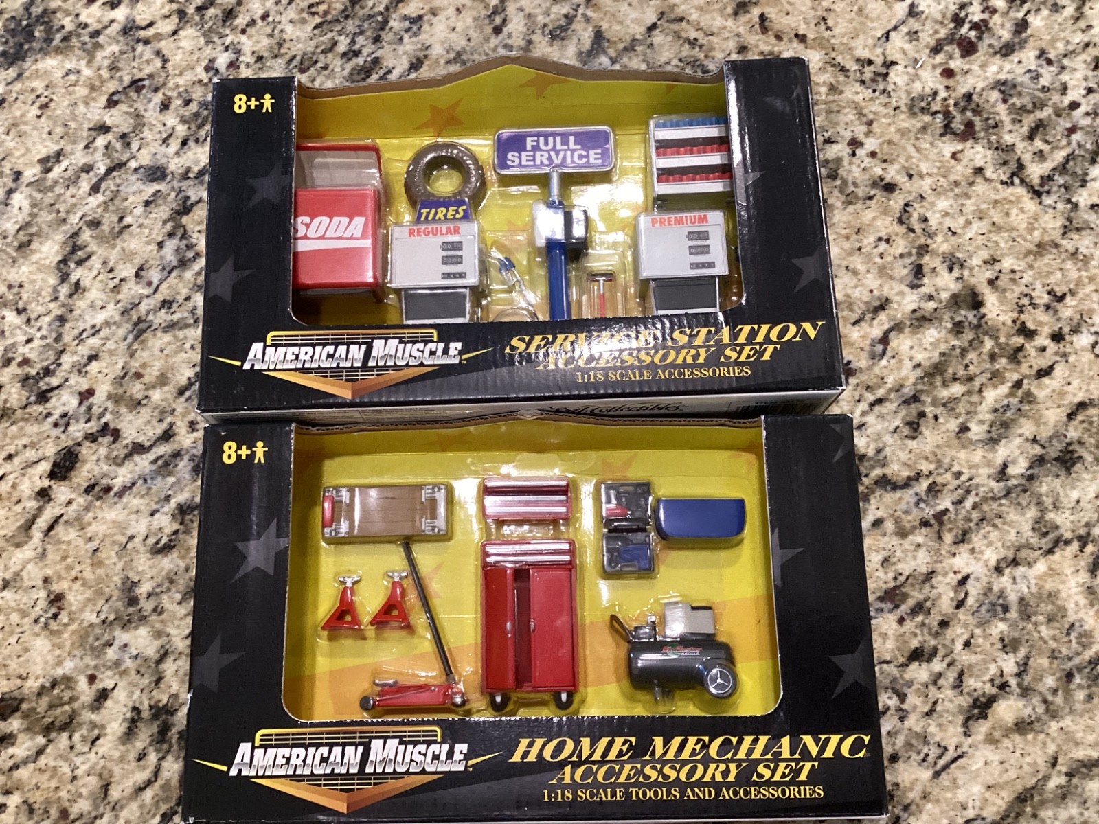 ERTL American Muscle 1:18 Home Mechanic & Service Station Accessory Set Lot of 2 ERTL American Muscle 1:18 Home Mechanic & Service Station Accessory Set Lot of 2