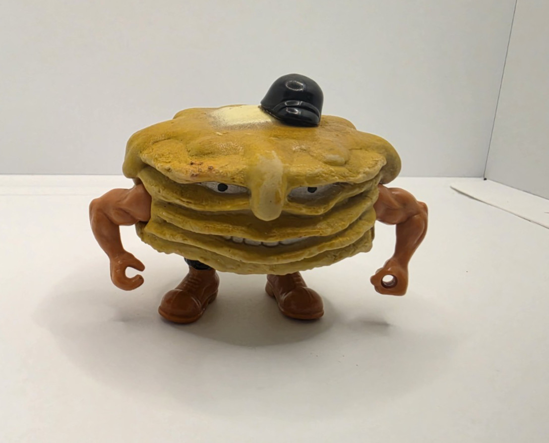 Vtg 1988 Food Fighters SHORT STACK Action Figure Mattel Maple Pancakes
