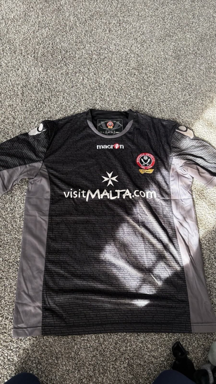 Sheffield United Shirt Jersey 2009 2010 Macron Sz L