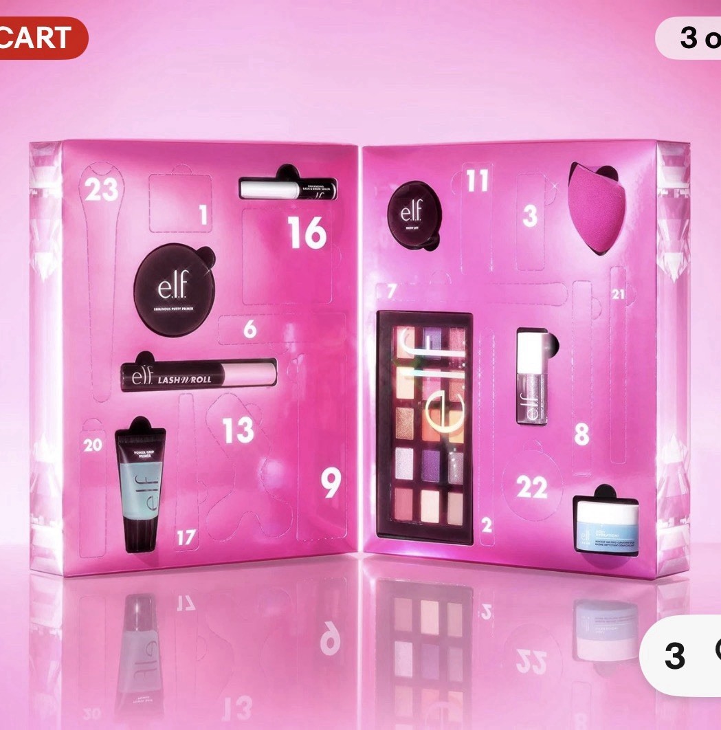e.l.f. Sleigh The Holidays 24-Day Advent Calendar 2025 Skincare Essentials Set