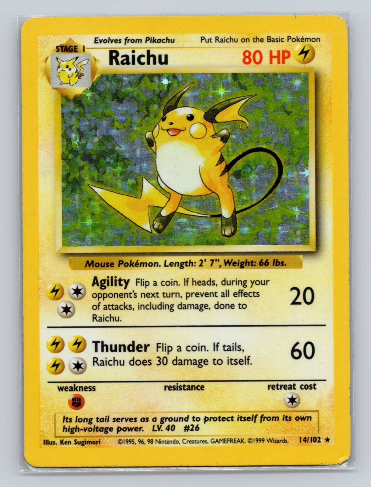 Raichu Holo Rare Base Set 2 016/130 LP