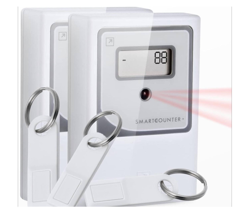Smart Counter Retail People Counter - Infrared & Wireless, Battery Operated, wit