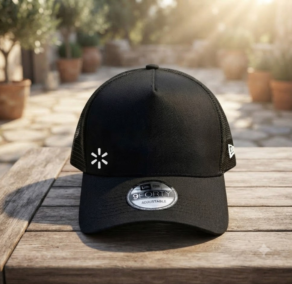 Embroidered Walmart Logo Trucker Hat Black Mesh Adjustable Cap