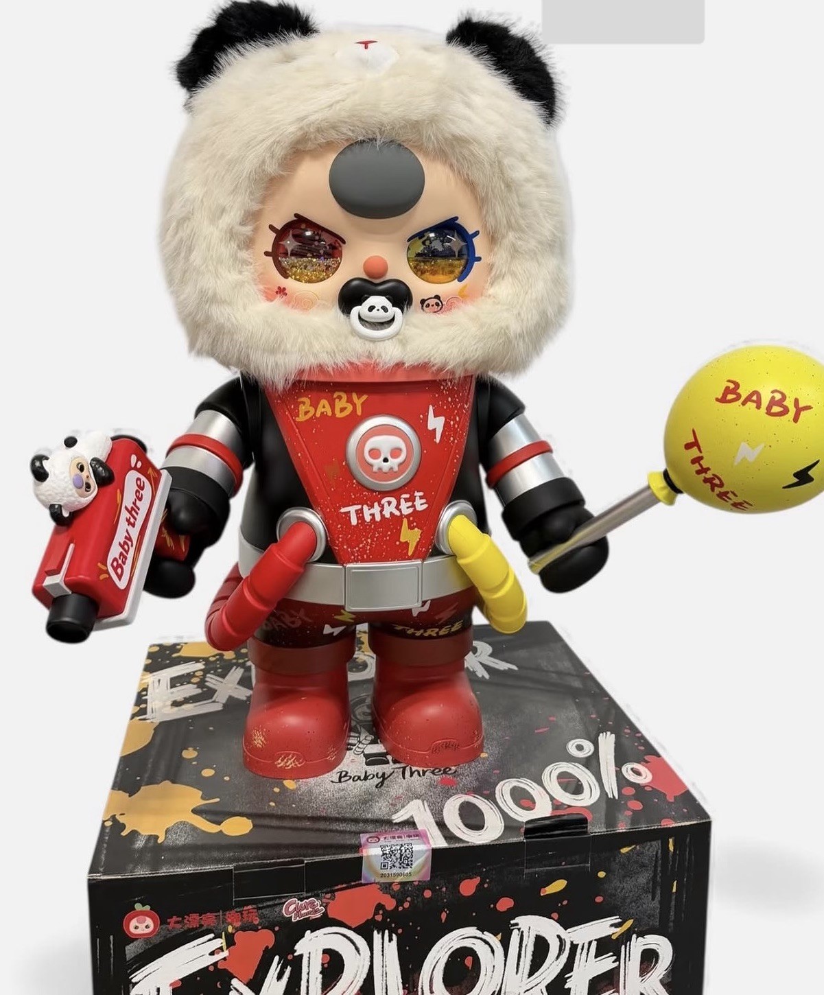 BABY THREE 1000% Space Explorer Limited Edition Vinyl Figure SEALED Glitter Eyes