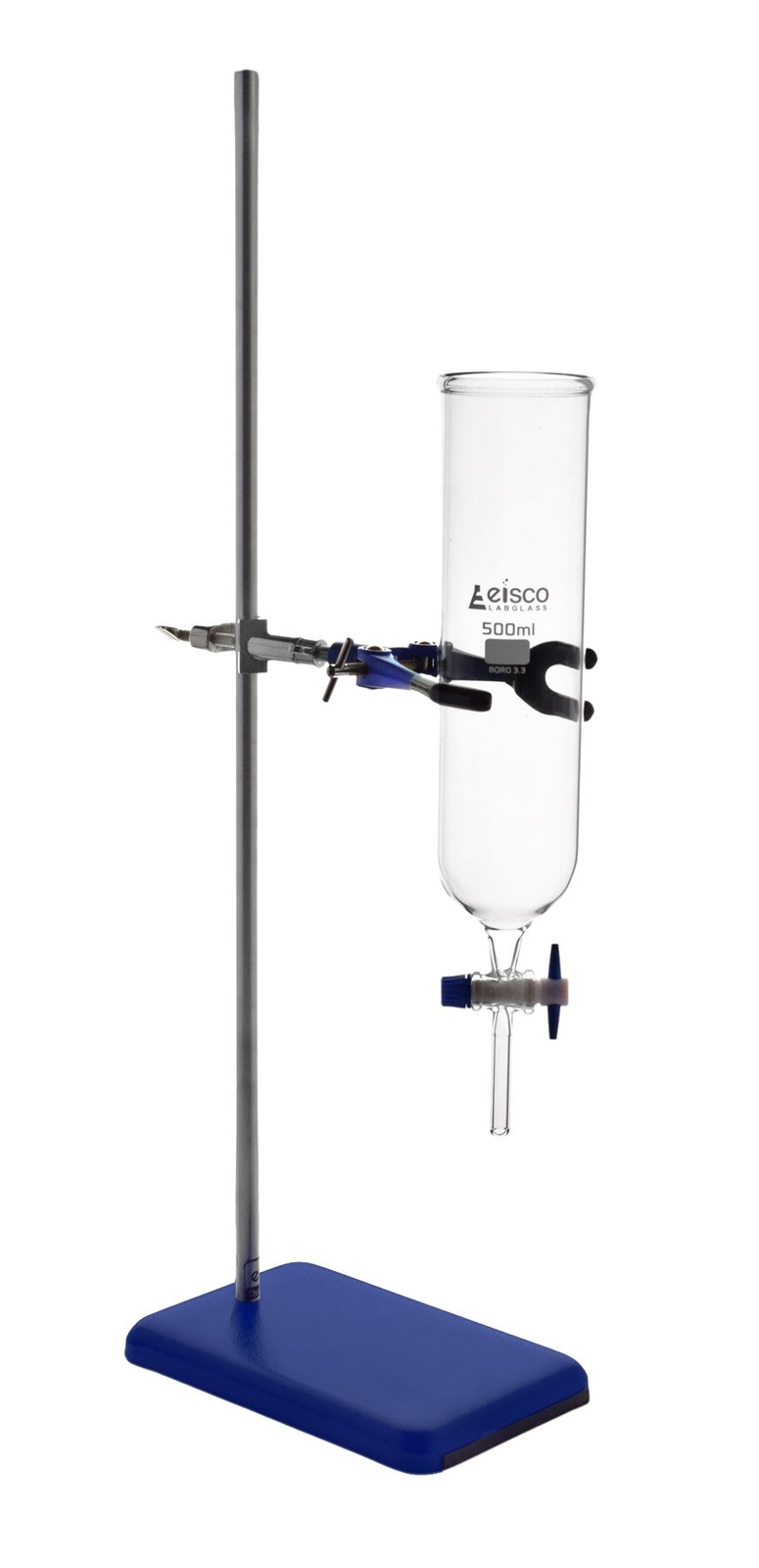 500mL Dropping Funnel with Laboratory Support Stand - Eisco Labs 500mL Dropping Funnel with Laboratory Support Stand - Eisco Labs