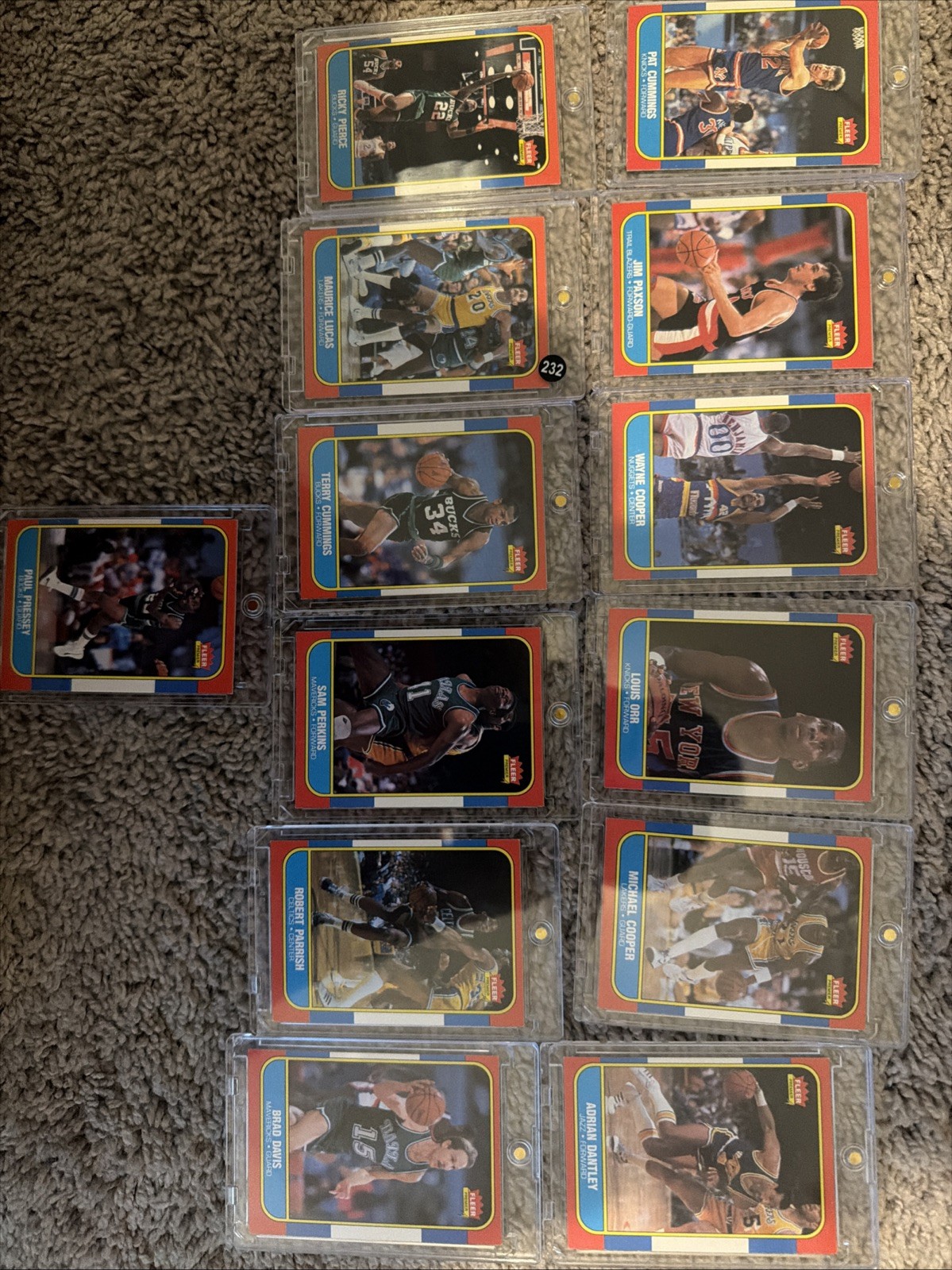 1986 FLEER Basketball 13 Card Lot.   Sharp Cards.   All Diff Players.  A234