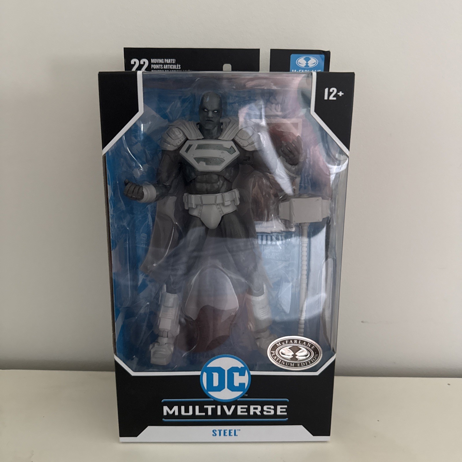 McFarlane Toys DC Multiverse Steel Reign Of The Supermen 7” PLATINUM Figure NIB McFarlane Toys DC Multiverse Steel Reign Of The Supermen 7” PLATINUM Figure NIB