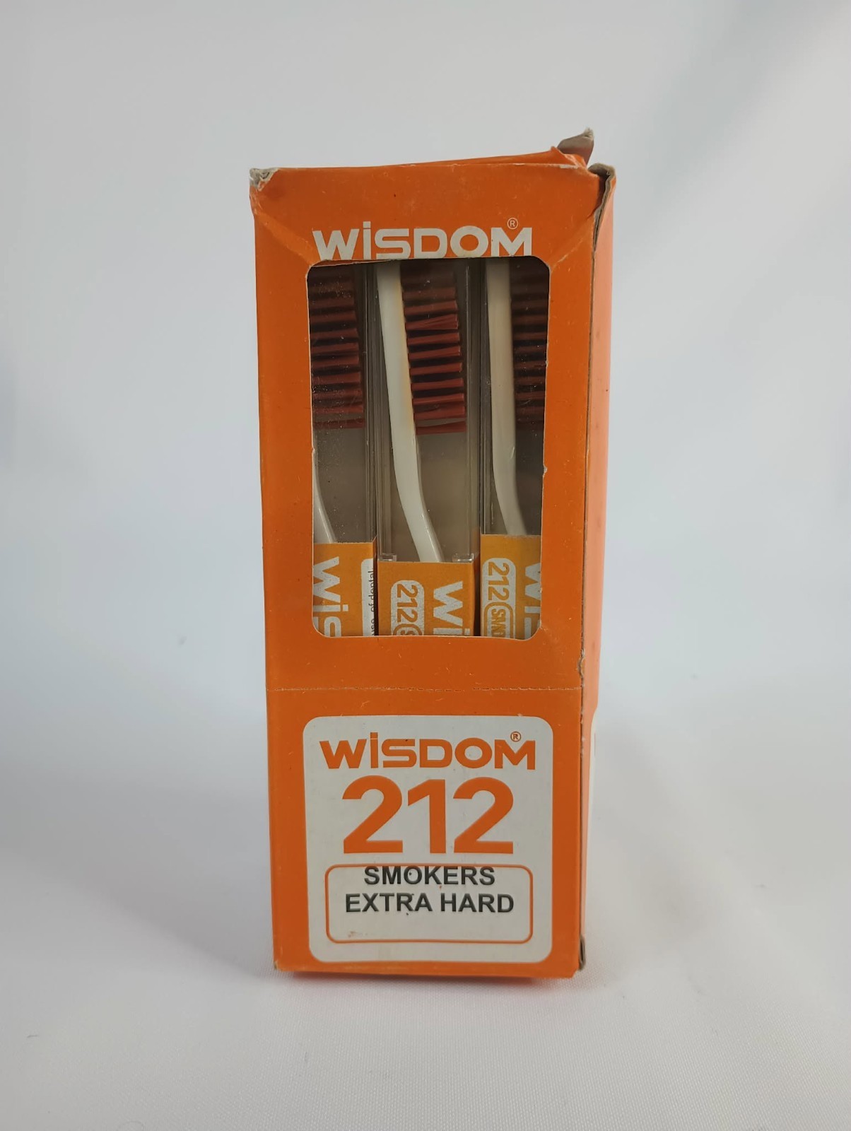 x12 Wisdom 212 Smokers Extra Hard Brown Bristle Nylon Tooth Brush 12 pack NEW x12 Wisdom 212 Smokers Extra Hard Brown Bristle Nylon Tooth Brush 12 pack NEW