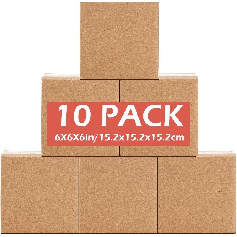 10/20 pcs small shipping box 6x6x6, cardboard box for small business packaging