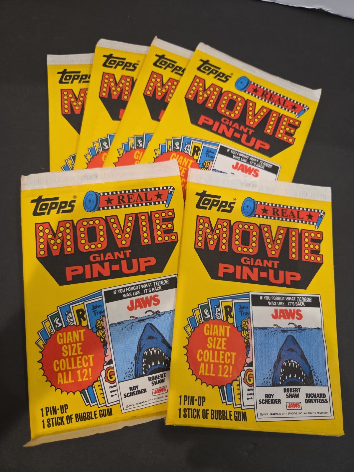 1981 - Topps Giant Movie Pin-Up Poster - LOT OF 6 - Factory Sealed NEW 1981 - Topps Giant Movie Pin-Up Poster - LOT OF 6 - Factory Sealed NEW