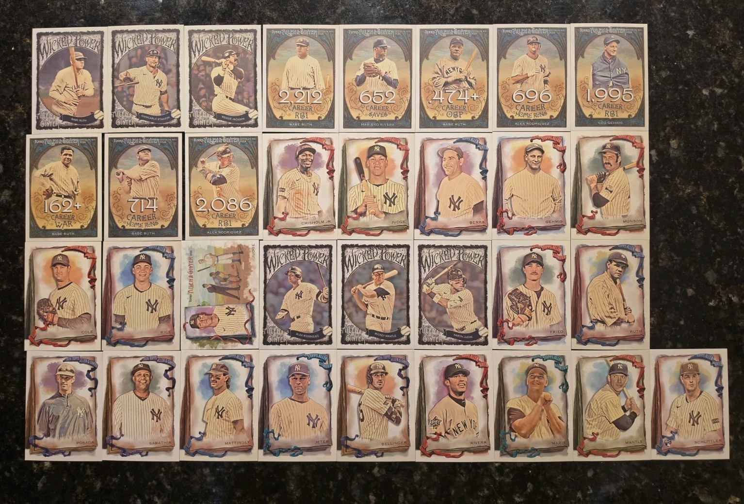 2026 Topps Allen & Ginter NY Yankees Master Team Set 33 Cards