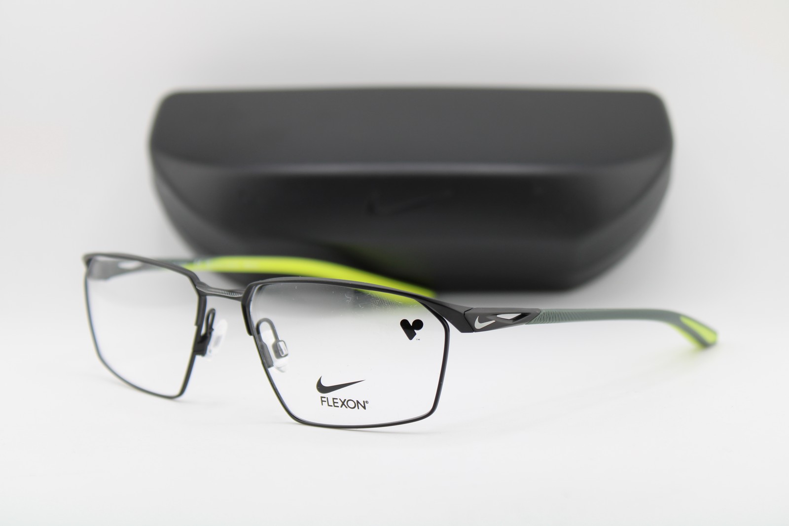 NEW NIKE 4311 N 004 BLACK LIME GREEN GUNMETAL AUTHENTIC EYEGLASSES 56-16 NEW NIKE 4311 N 004 BLACK LIME GREEN GUNMETAL AUTHENTIC EYEGLASSES 56-16