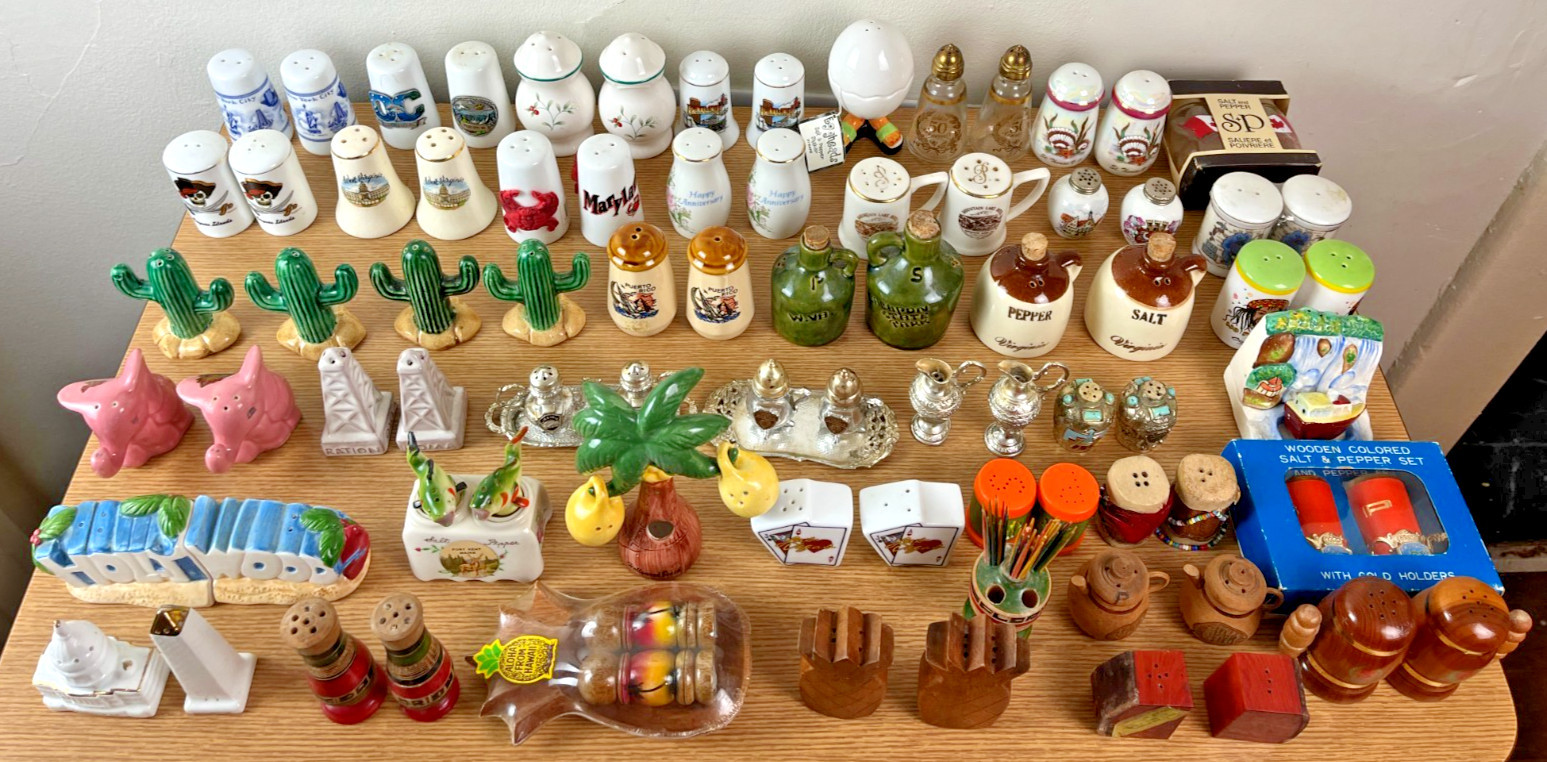 Vintage Salt And Pepper Lot 40+ vintage pfaltzgraff handgemalt handmade & travel Vintage Salt And Pepper Lot 40+ vintage pfaltzgraff handgemalt handmade & travel