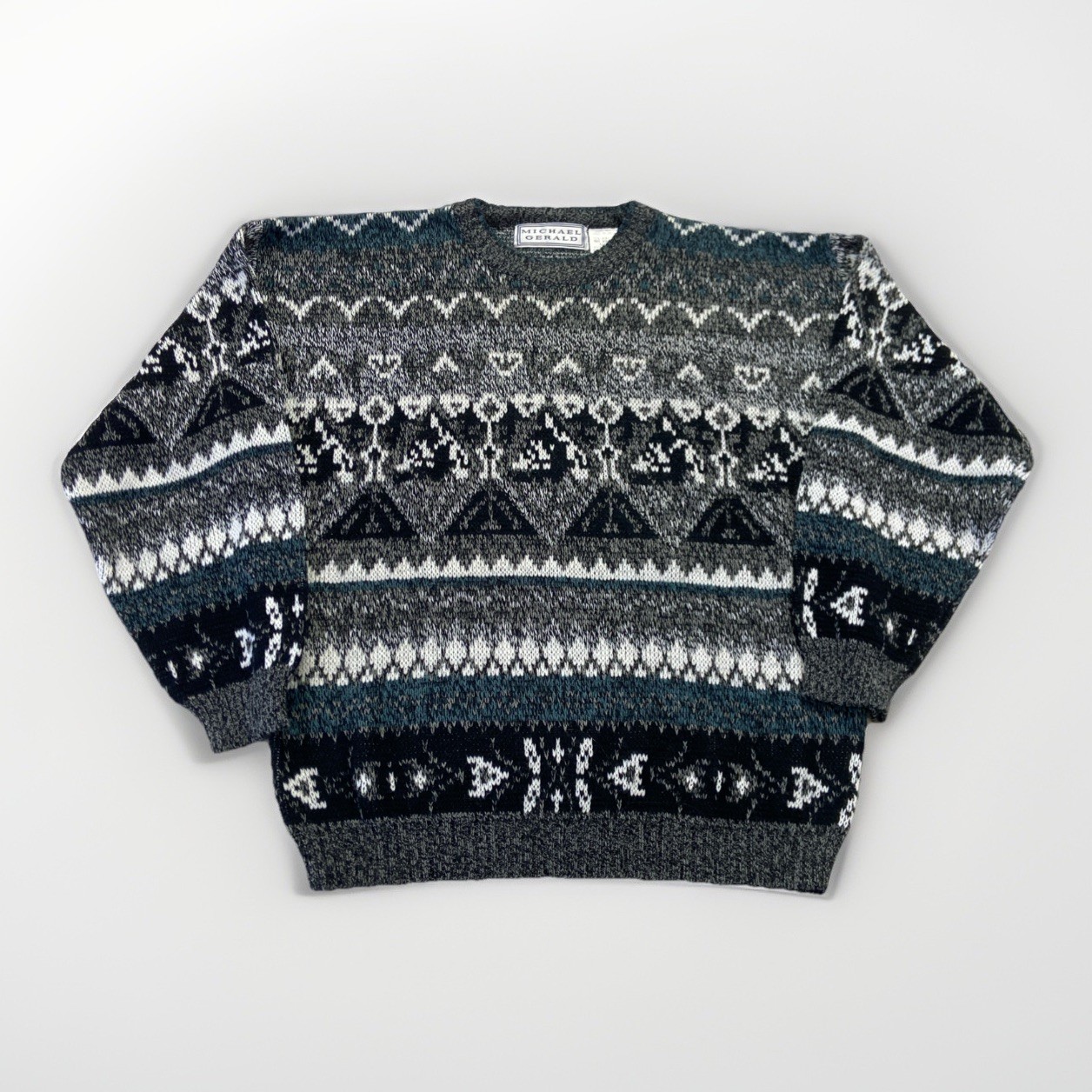 Vintage Michael Gerald Sweater Mens L Knit Acrylic Crewneck Pullover 90s Vintage Michael Gerald Sweater Mens L Knit Acrylic Crewneck Pullover 90s