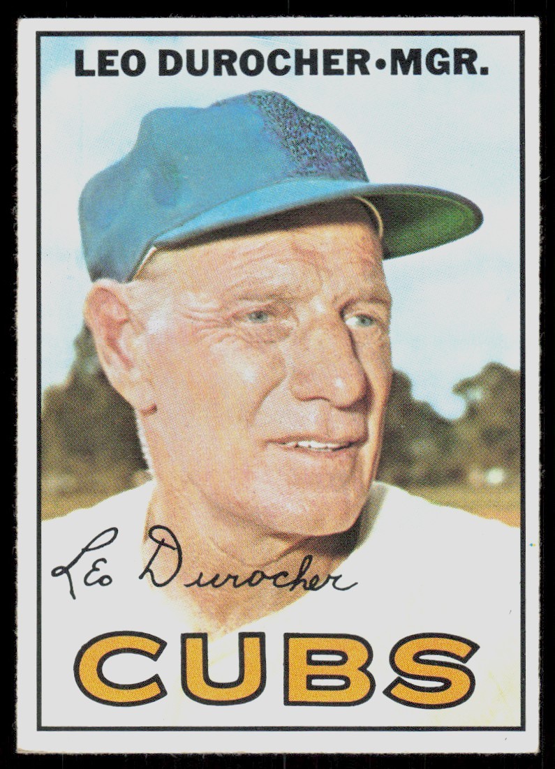 1967 Topps Leo Durocher Chicago Cubs #481 1967 Topps Leo Durocher Chicago Cubs #481