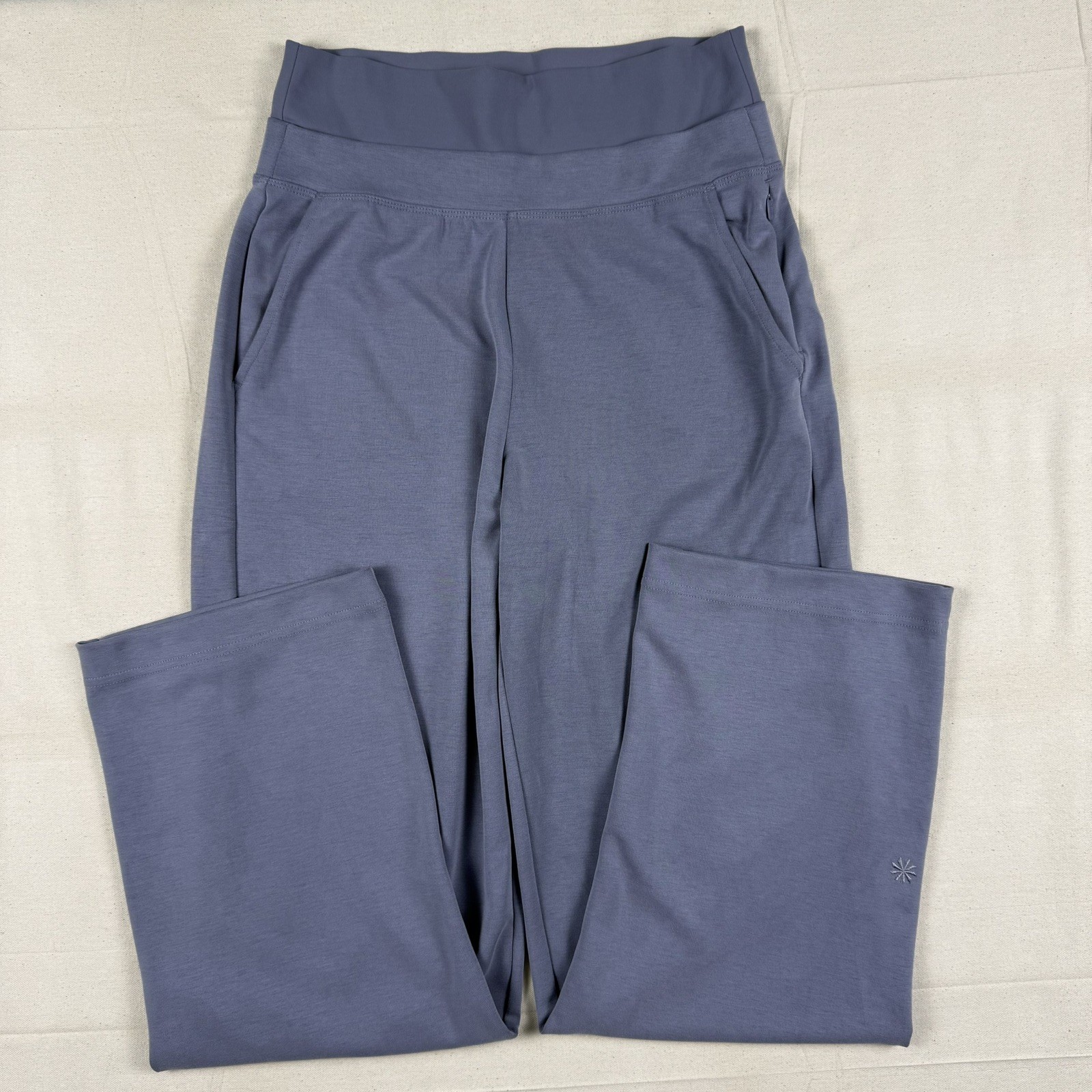 Athleta Seasoft Pants Womens Small Coastline Blue Pull On High Rise Athleisure