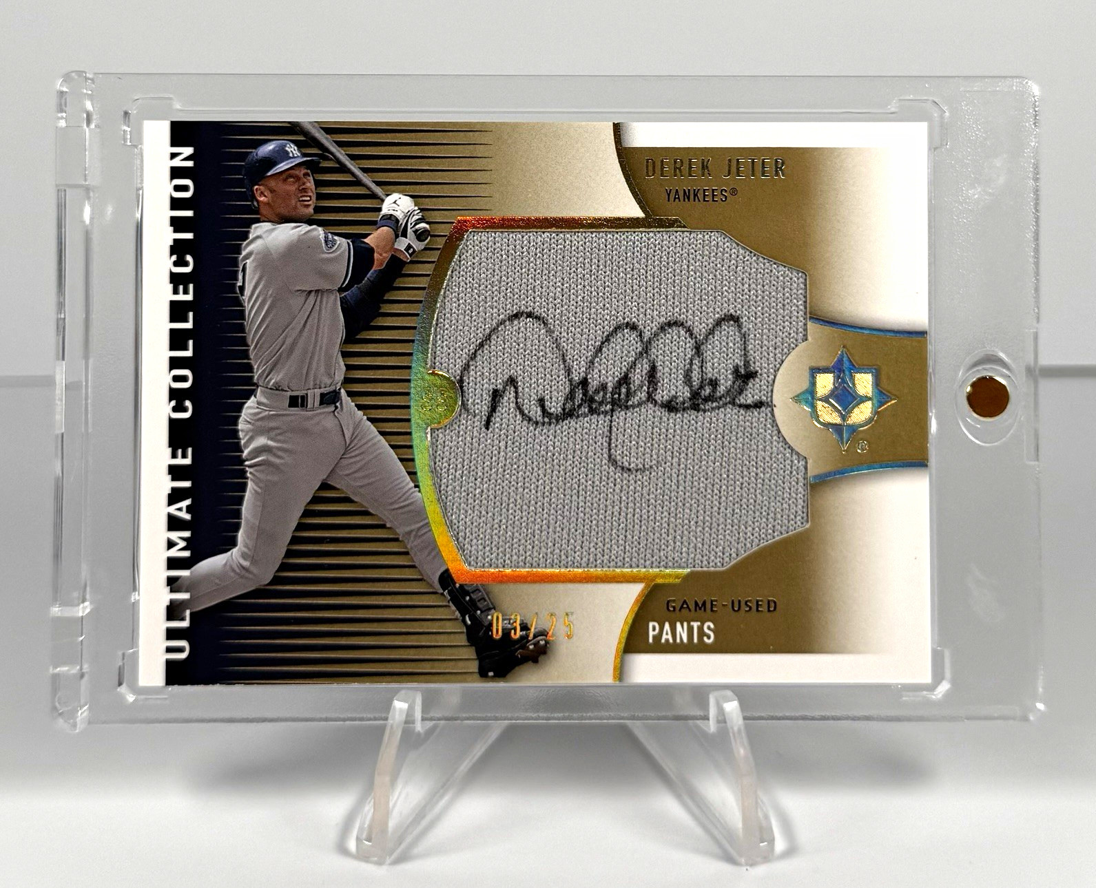 Upper Deck 2008 Ultimate Collection Derek Jeter UJ-DJ Auto Game-Used Pants /25