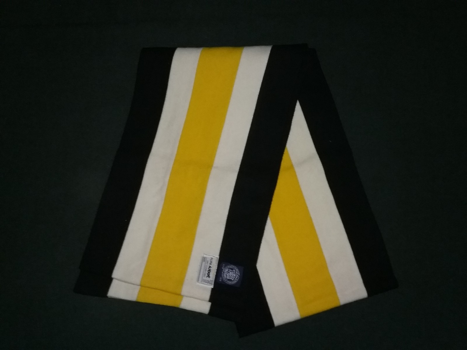 Vintage Yale University Calhoun College Striped Wool Scarf Made in England VGC
