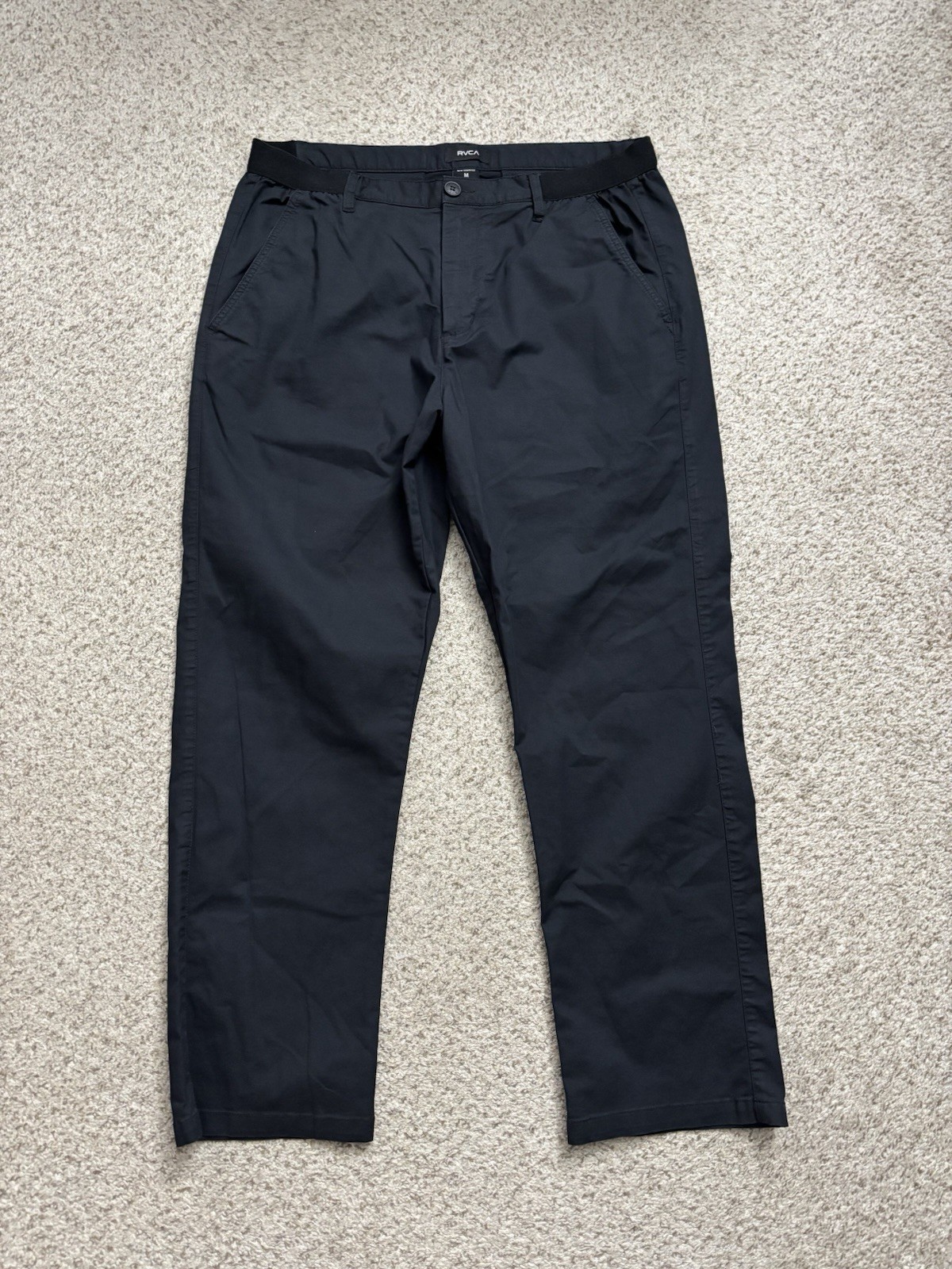 RVCA Pants Mens Medium (32x27) Black Curren Troussers Dawn Fit Nylon Quick Dry RVCA Pants Mens Medium (32x27) Black Curren Troussers Dawn Fit Nylon Quick Dry