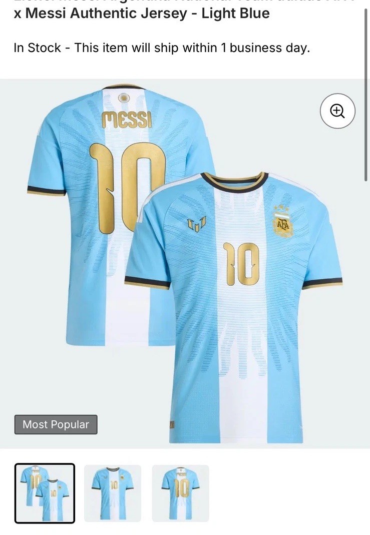 Lionel Messi Argentina National Team adidas AFA x Messi Authentic Jersey - LARGE