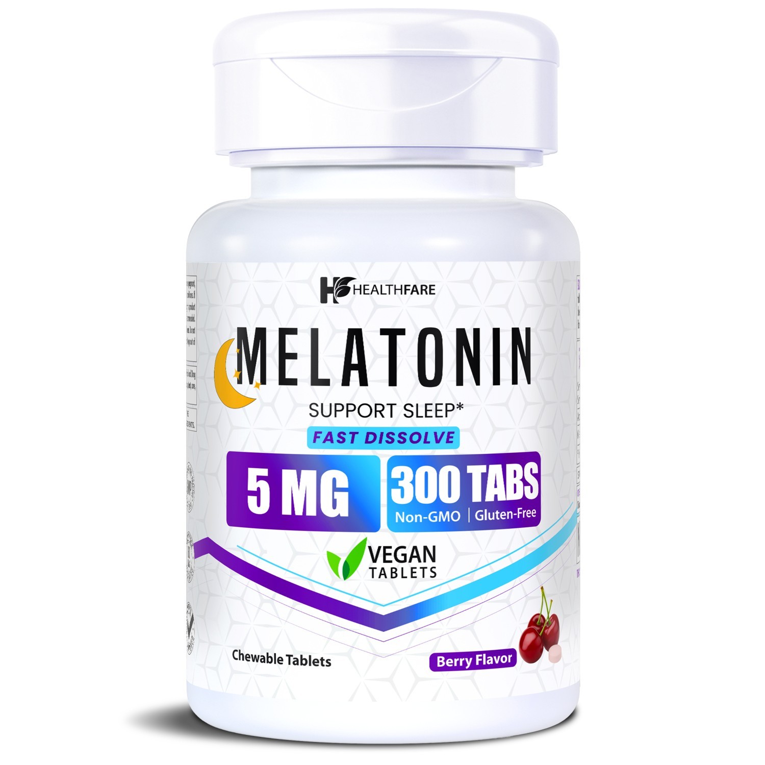 HealthFare Melatonin 5mg, 300 Fast Dissolve Tablets , Non-GMO, Gluten Free HealthFare Melatonin 5mg, 300 Fast Dissolve Tablets , Non-GMO, Gluten Free