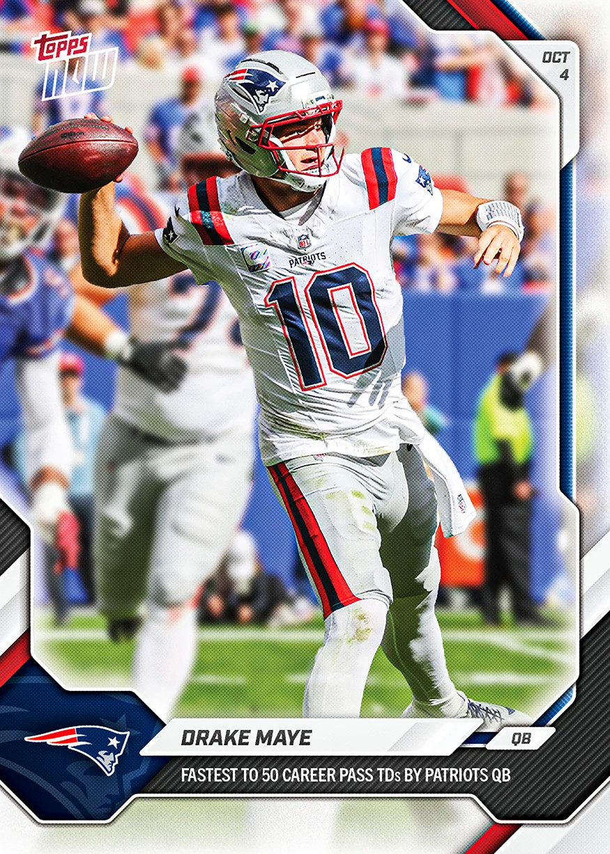 Drake Maye 2026-27 NFL Topps NOW Card 42 Presale