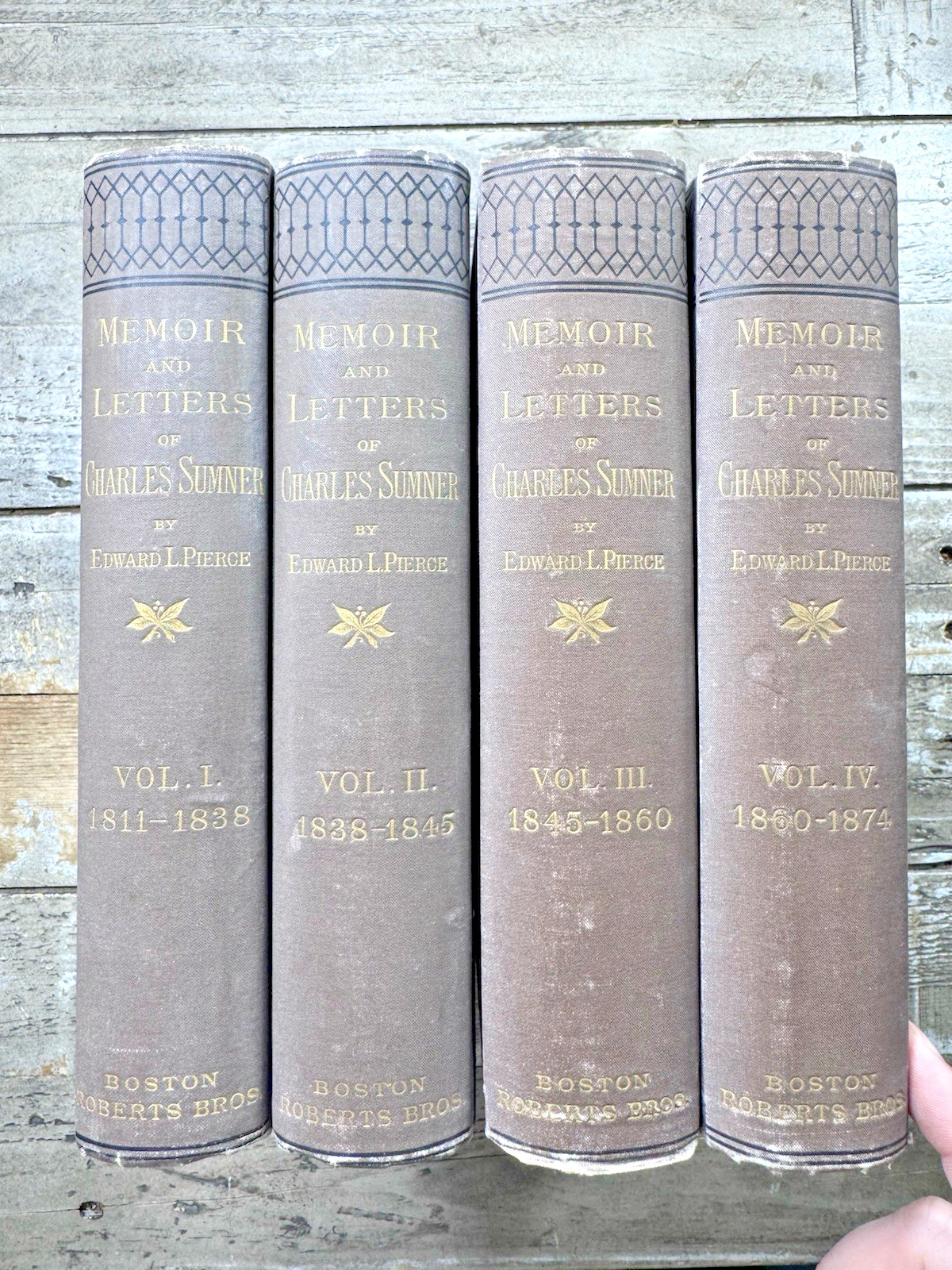 1893 American Political Books “Memoir and Letters of Charles Sumner” Pierce 1893 American Political Books “Memoir and Letters of Charles Sumner” Pierce